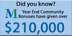 M1 Year End Community Bonus has given over 210,000 dollars